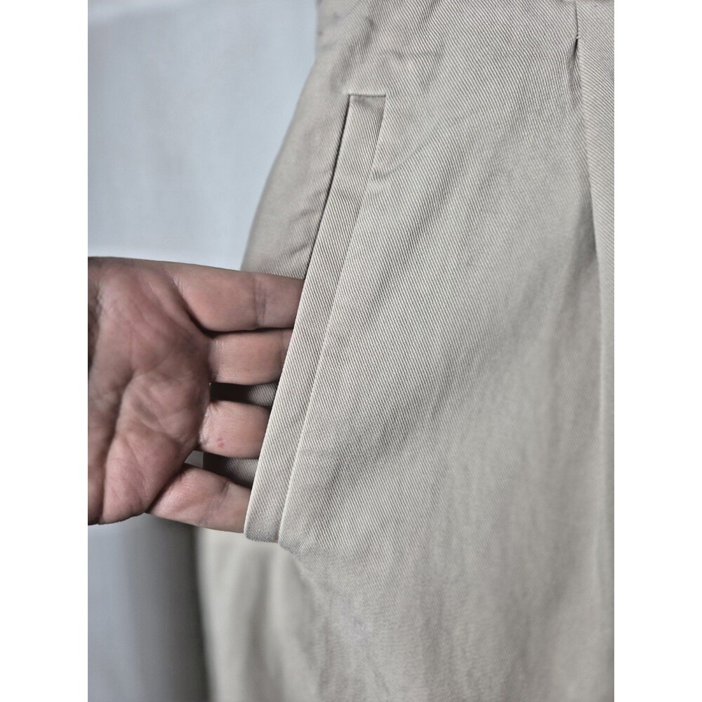 Everlane Women's 8S Short Cream Pleated Tencel Cotton Casual Loose Fit Pants - Picture 3 of 9